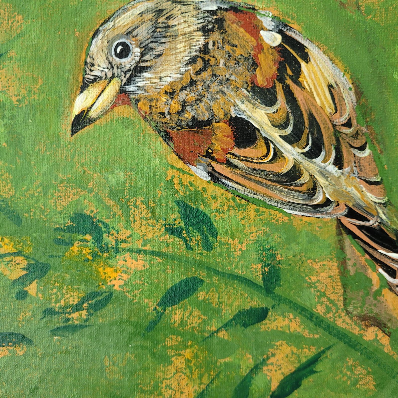 photo buy Magdalena Nałęczgardens Of Delight 27   Figurative Acrylic Painting Animals Bright Colours Birds2021