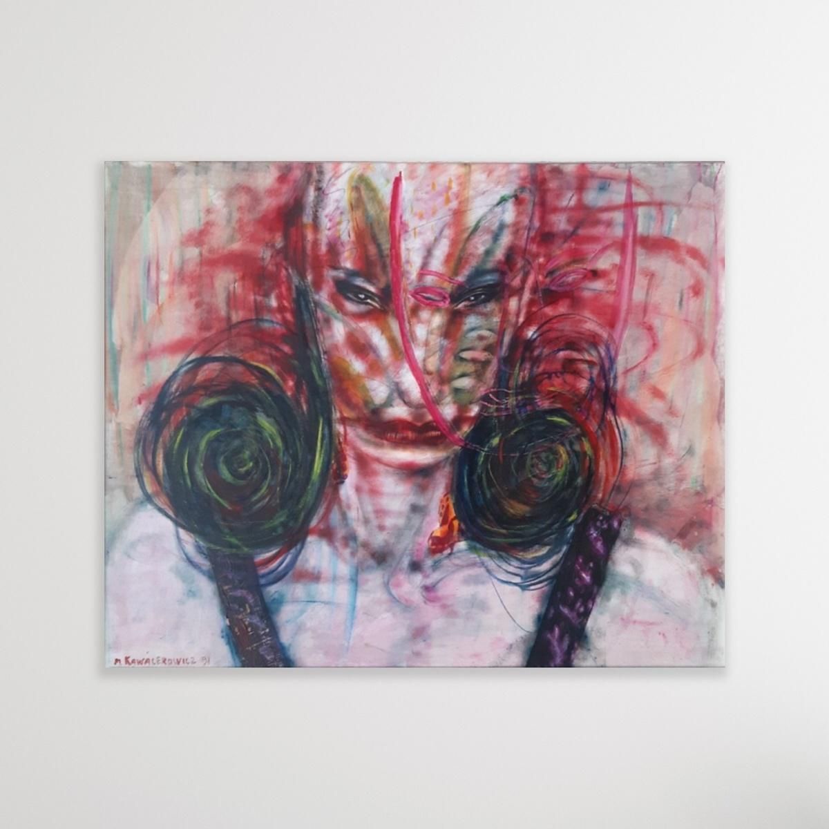 Marzena Kawalerowiczuntitled   Contemporary Polish Art, Expressionistic Portrait, Abstraction1991 photo Art