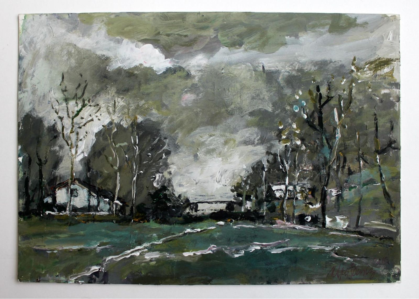 Magdalena Spasowicza View   Xxi Century, Oil On Cardboard, Figurative, Landscape2010 photo furniture