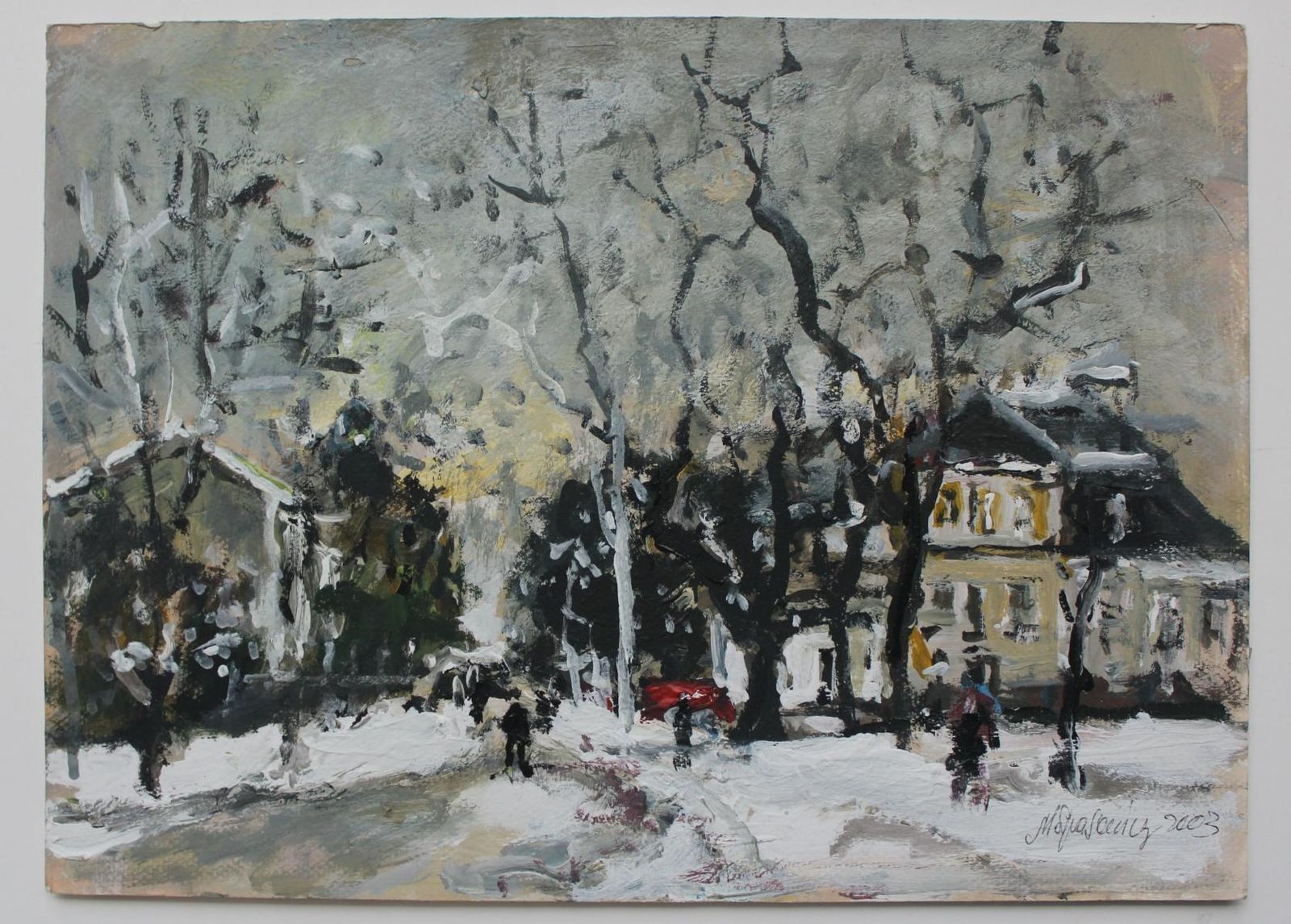 Magdalena Spasowiczcity View   Xxi Century, Oil Painting, Figurative, Landscape, Muted Colors2003 photo furniture