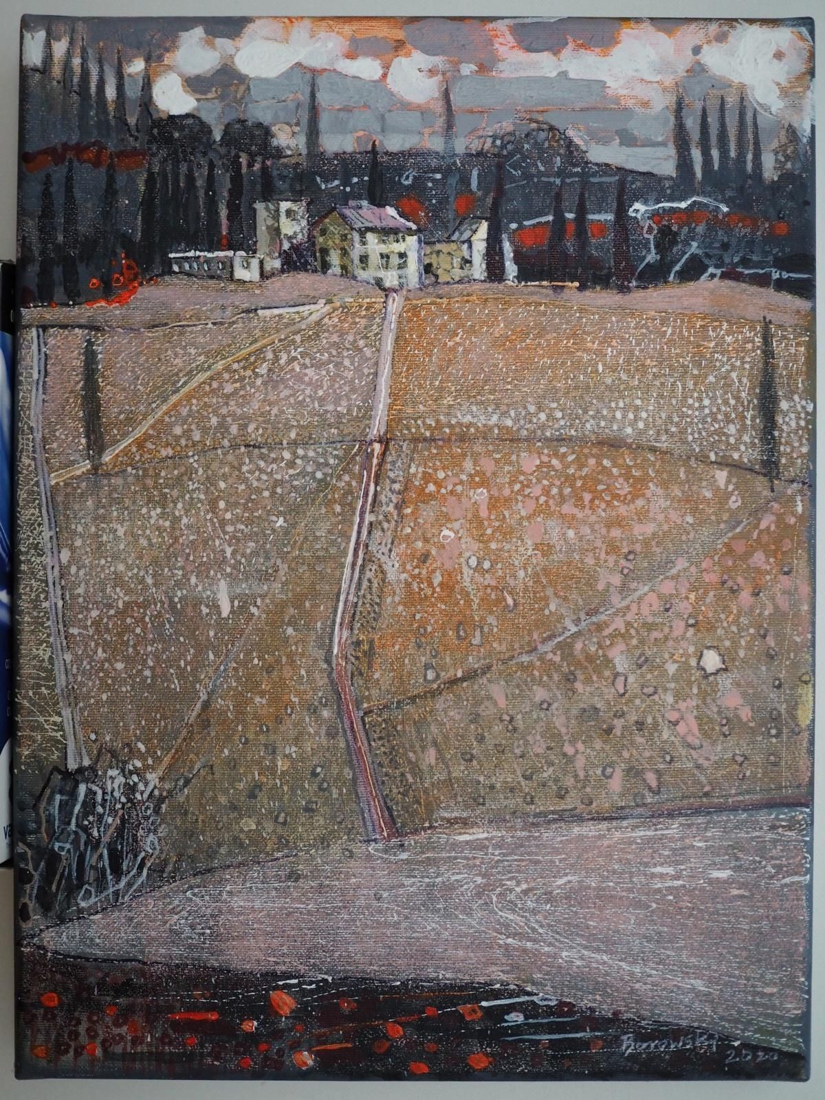 Andrzej Borowskicertaldo  Xxi Century, Contemporary Landscape Acrylic Painting2020 photo furniture