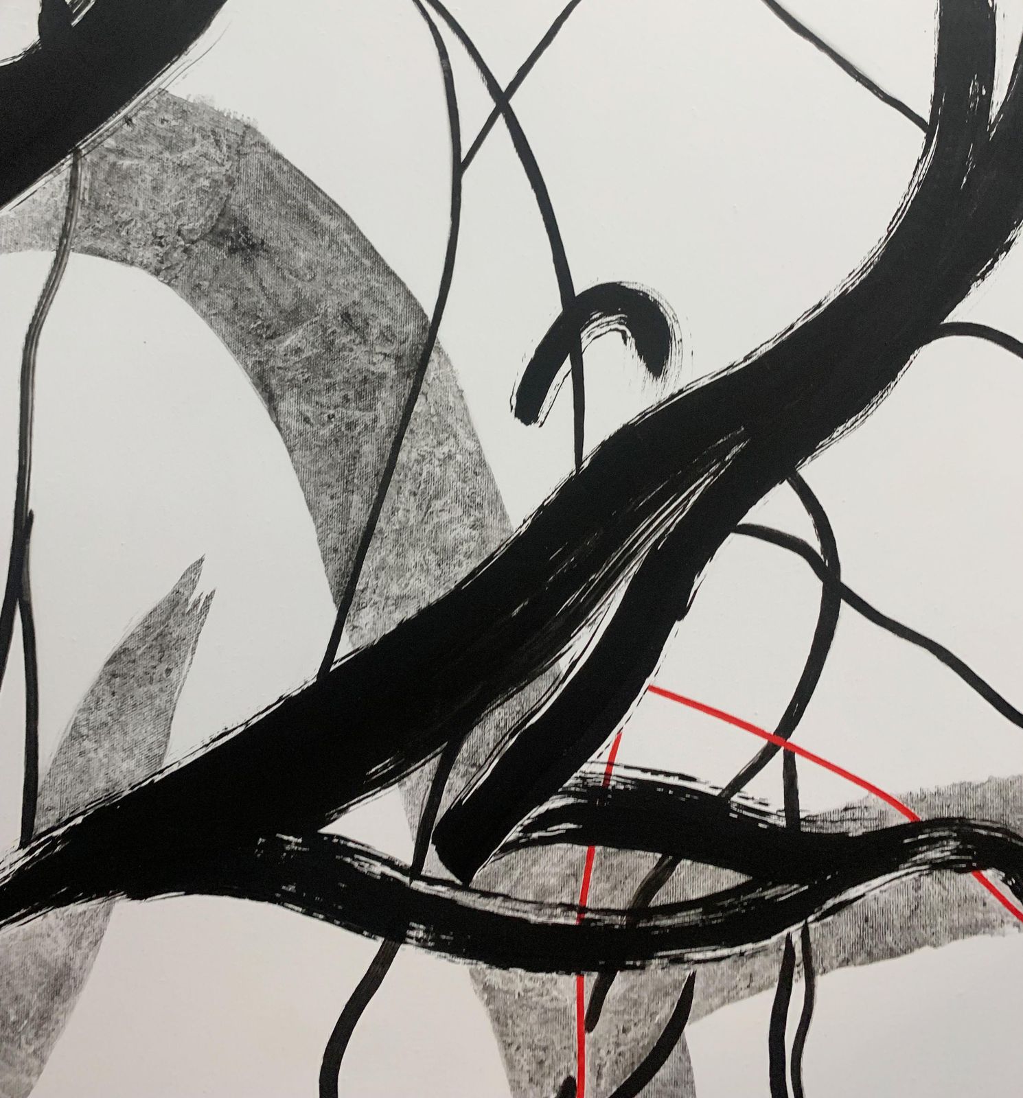 Luiza Kasprzykpermeation. 21th Century, Young Artist, Black And White Painting, Polish Art2022 photo 850.0