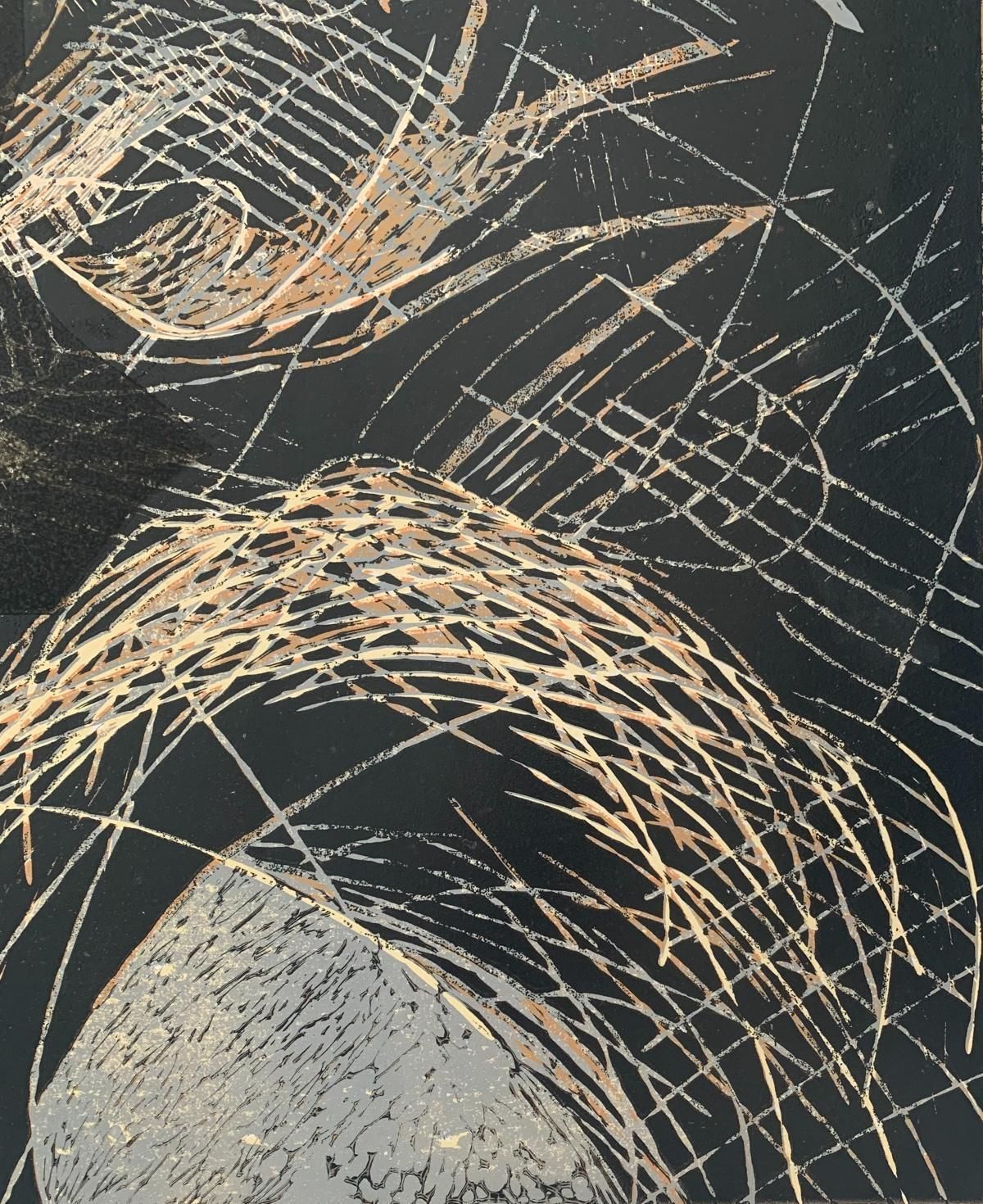 Marta Garbaczewskanude 6. Contemporary Figurative & Abstract Linocut, Polish Artist 2010 photo for sale