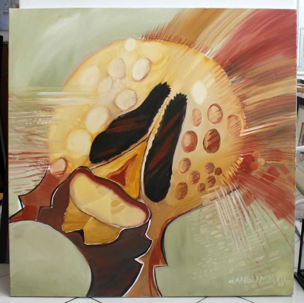 Dana Buchelinsektum 119   Xxi Century, Oil Colourful Painting, Insects, Abstraction2012 photo for sale