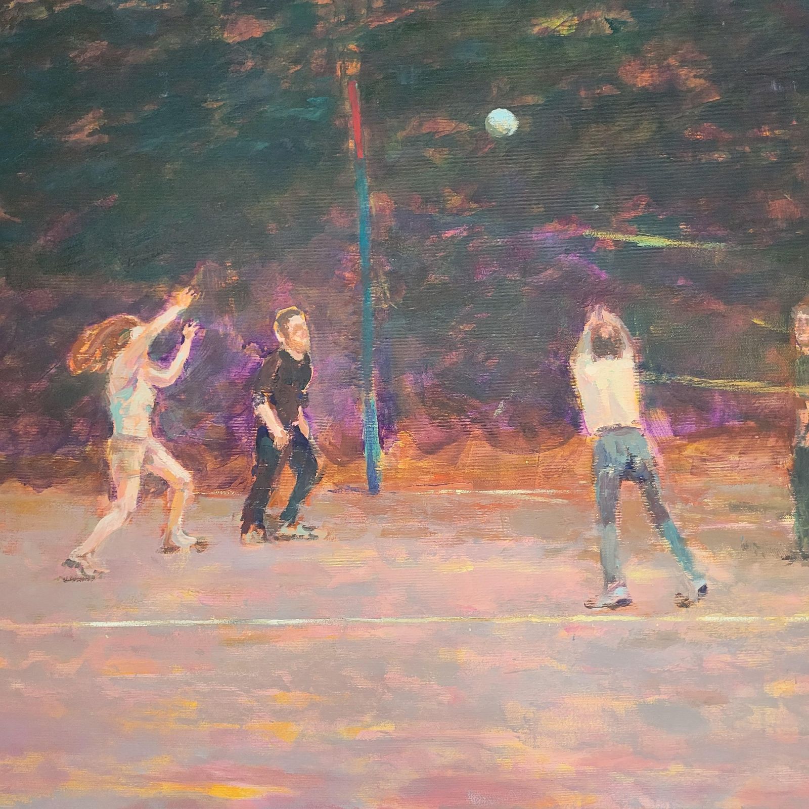 Dorota Zych Charaziakvolleyball   Xxi Century Contemporary Figurative Oil Painting, Sport, Landscape2010 photo vinterior
