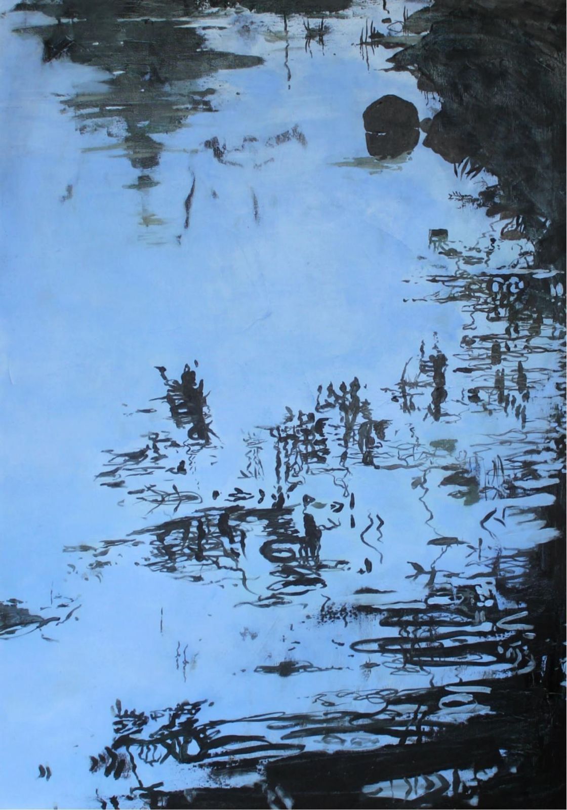Izabela Kitasubmerged View Ix   Xxi Century, Contemporary Acrylic Landscape Painting2017