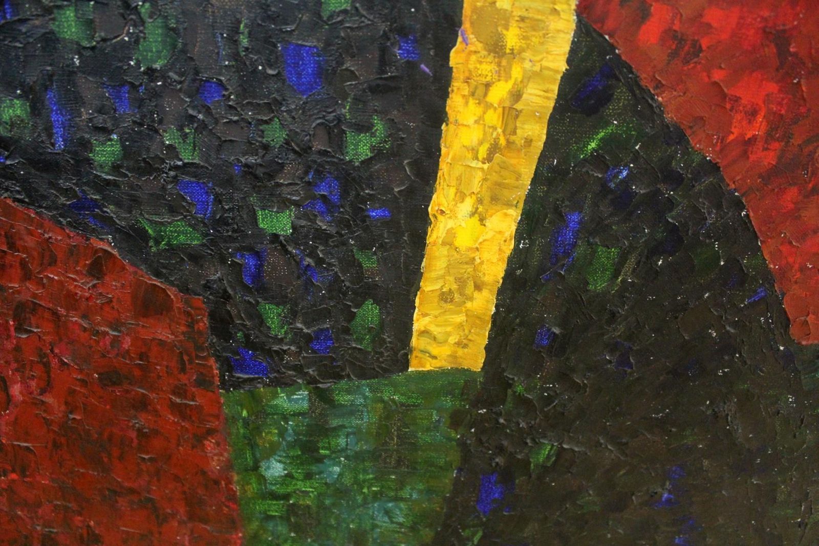 Ellis Ostrowskaarezzo, My Love   Xxi Century, Oil Abstract Painting, Vibrant Colors, Geometricunknown photo for sale