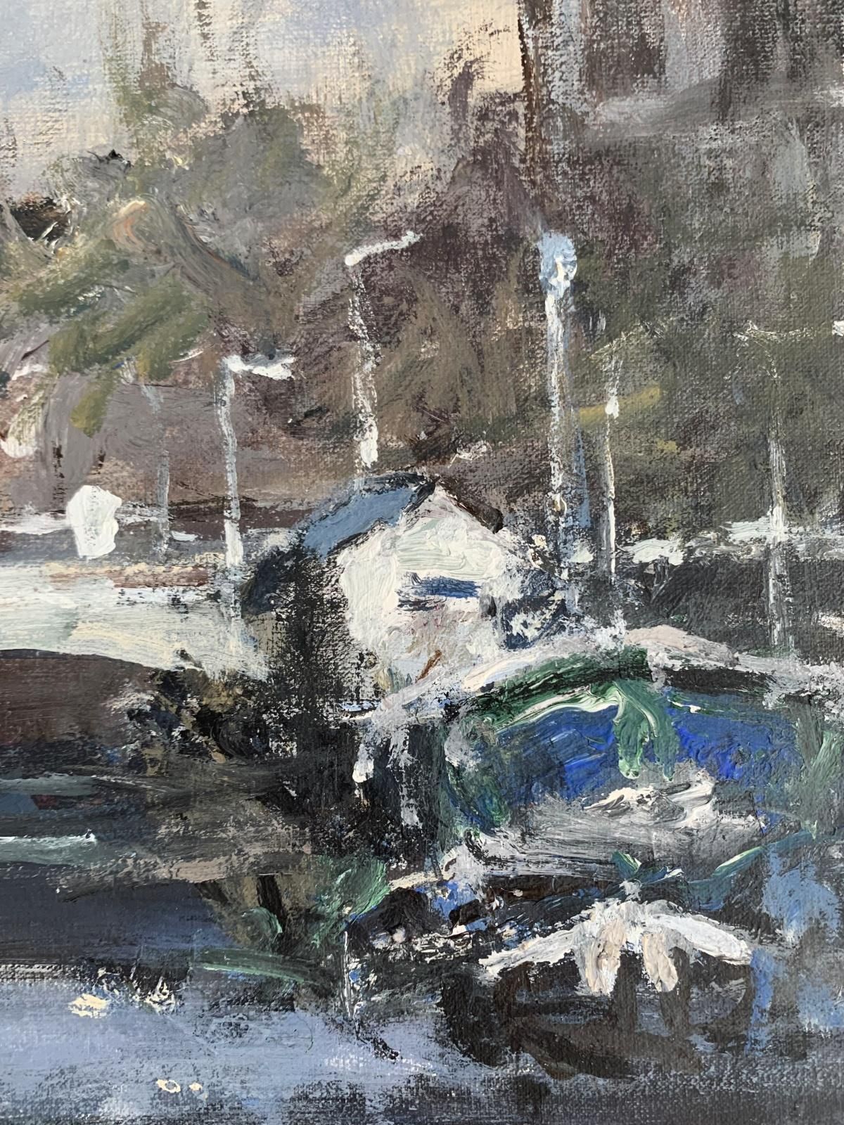 Magdalena Spasowiczstrasburg. Oil On Cardboard, Figurative, Architecture, Polish Artca 2010 photo vinterior