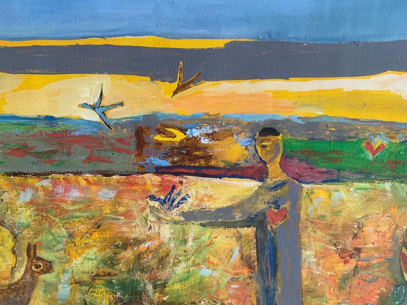 Iszchan Nazariansaint Francis. Oil Figurative Painting, Landscape, Colorful, Vibrant, Portrait 2014 photo vinterior