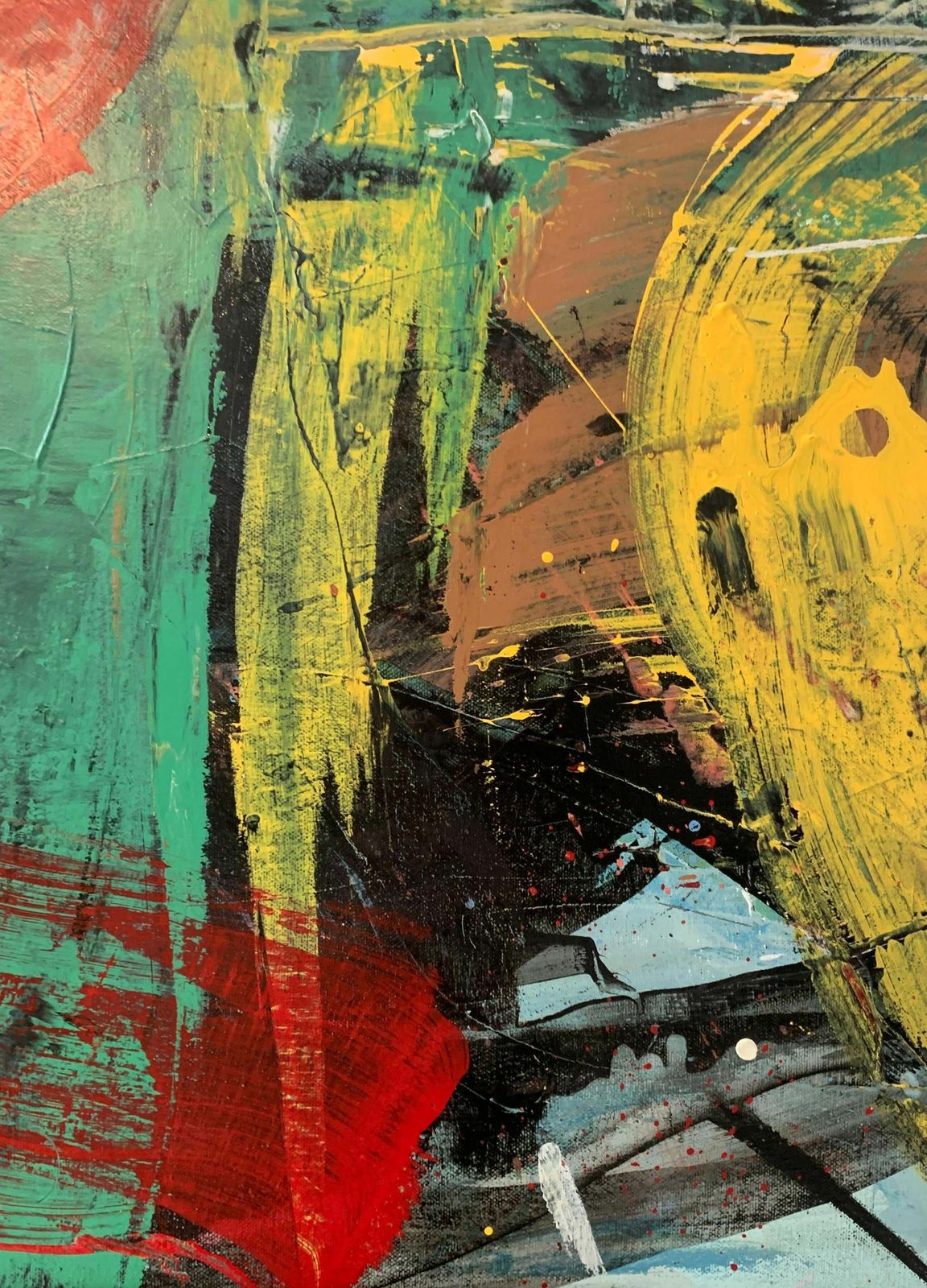 Monika Rossaabstraction. Contemporary Abstract Oil Painting, Colorful, Dynamic, Polish Art2023 photo Art