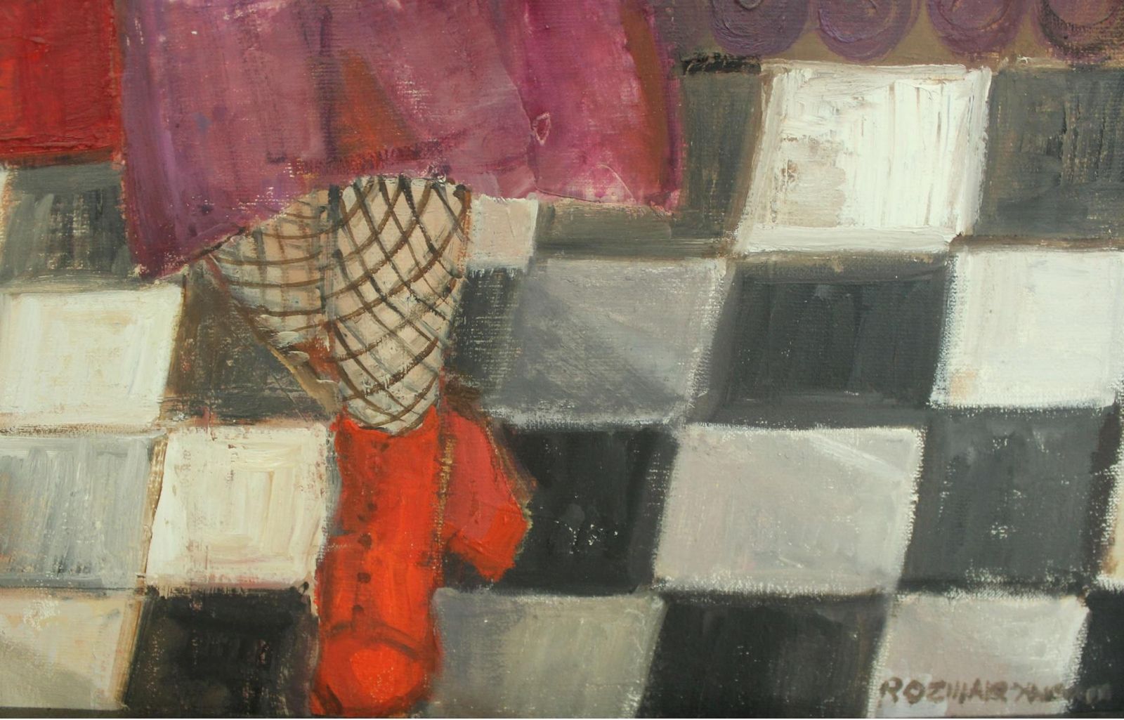 Malgorzata Rozmarynowskathe Struggle Between Good And Evil   Xxi Century, Figurative Oil Painting2012 photo vintage
