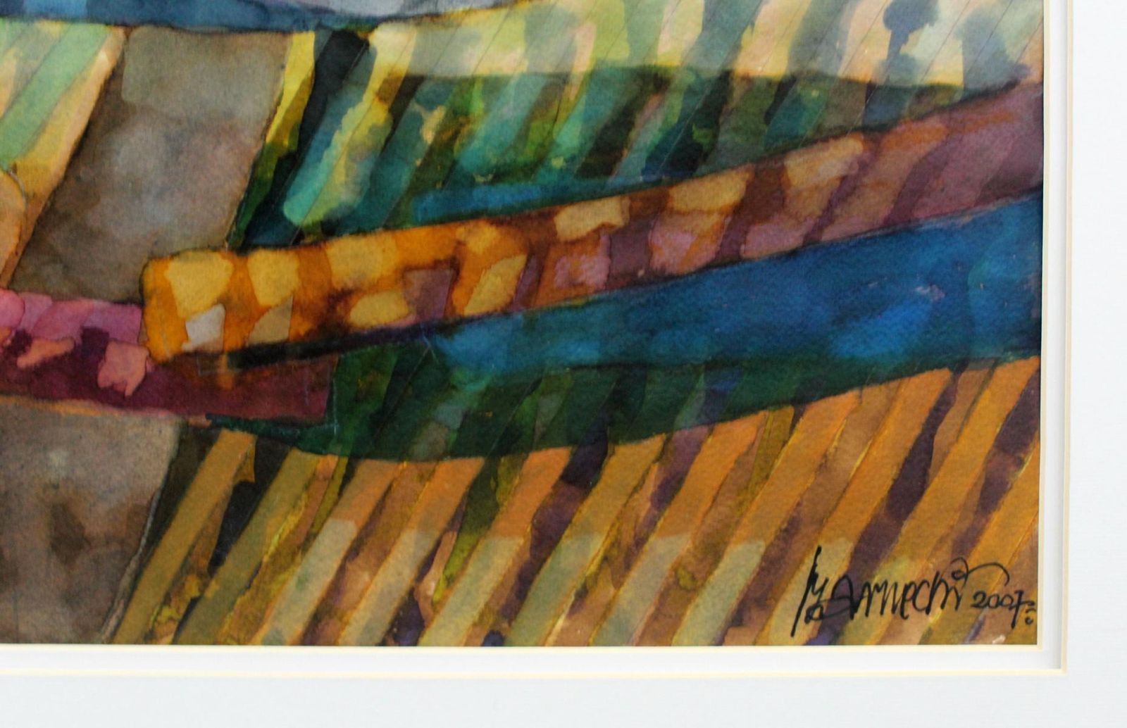 Tadeusz Czarneckiabstraction   Xxi Century, Contemporary Abstract Watercolor Painting, Colorful2007 photo for sale