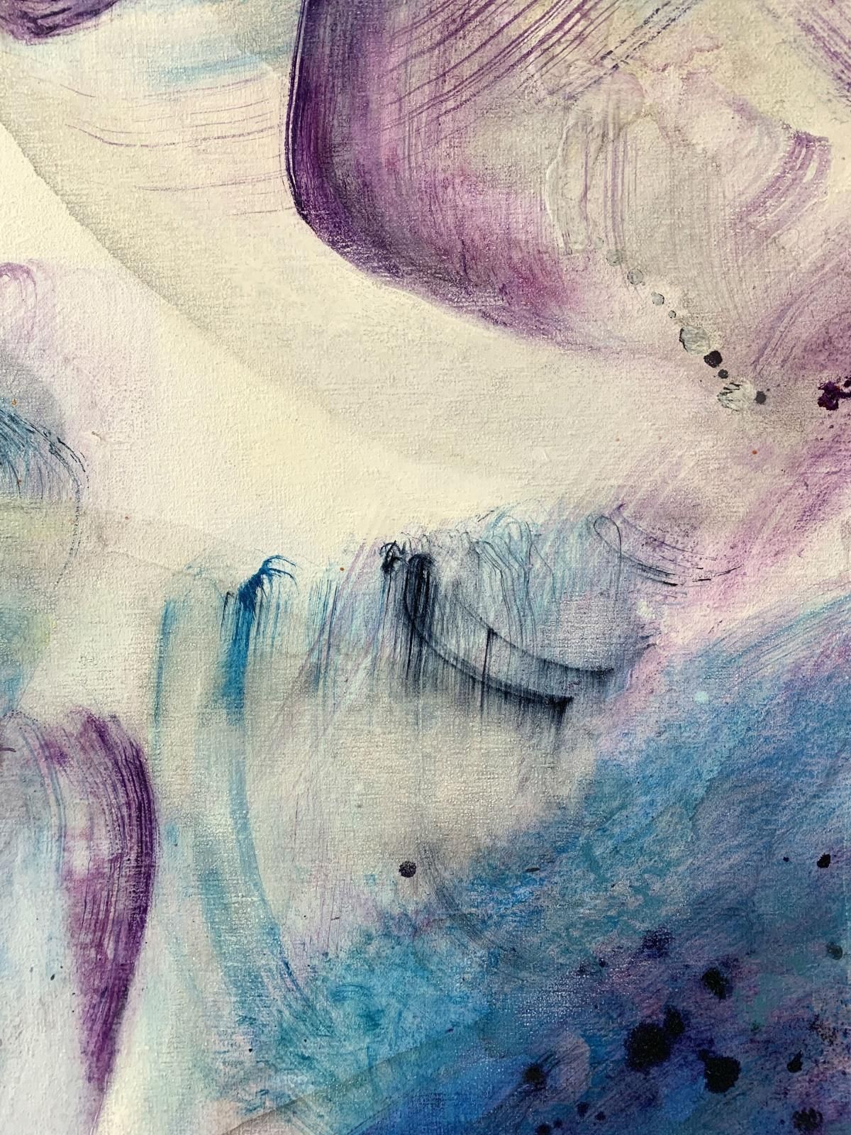 Piotr Butkiewiczwhispers. Gestural Abstraction, Colorful, Warm Tones, Silver, Polish Artist2018 photo Art