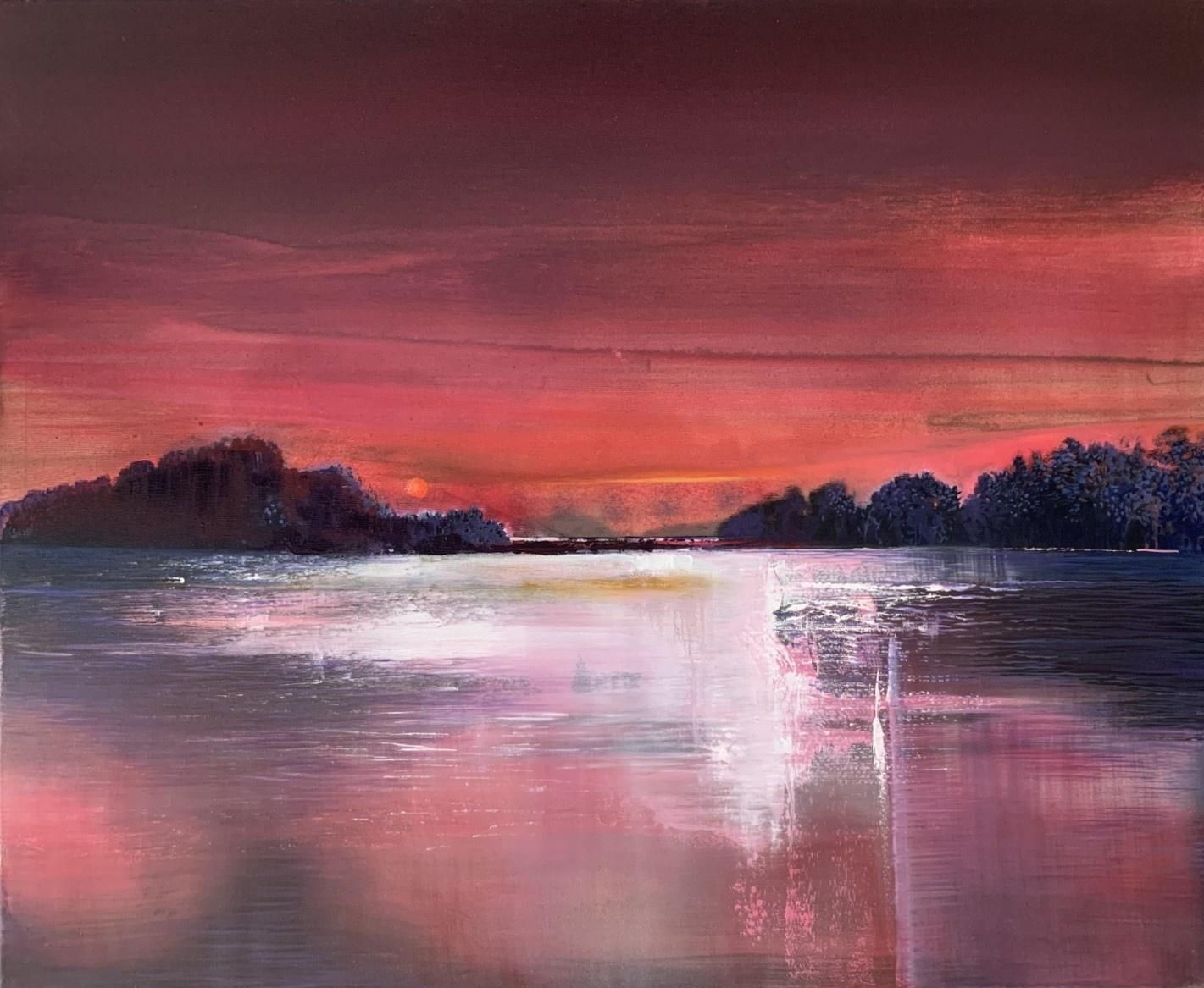 Barbara Huberta Landscape   Contemporary Oil Painting, Polish Artist2023