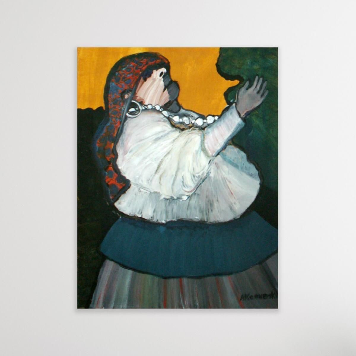 Andrzej Konwerskia Dance. Contemporary Figurative Oil On Canvas Painting, Polish Artist2008 photo furniture