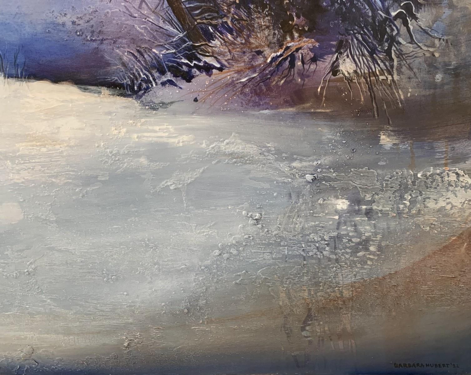 Barbara Hubertwinter In Olchowiec   Contemporary Oil Landscape Painting, Polish Artist2022 photo for sale