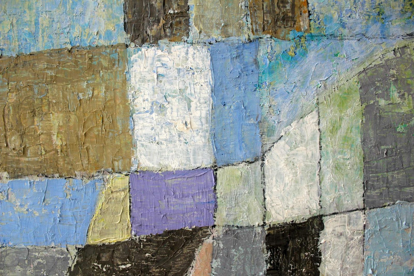 Ellis Ostrowskagreyness Of Love   Xxi Century, Contemporary Oil Painting, Geometric Abstraction2005 photo furniture