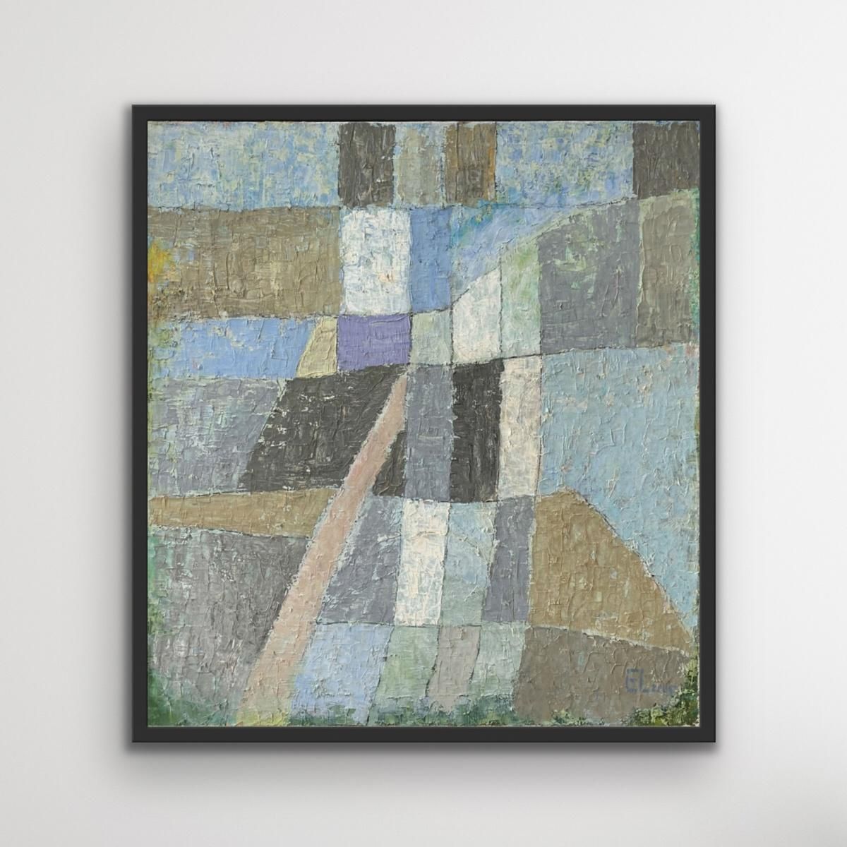 Ellis Ostrowskagreyness Of Love   Xxi Century, Contemporary Oil Painting, Geometric Abstraction2005 photo buy