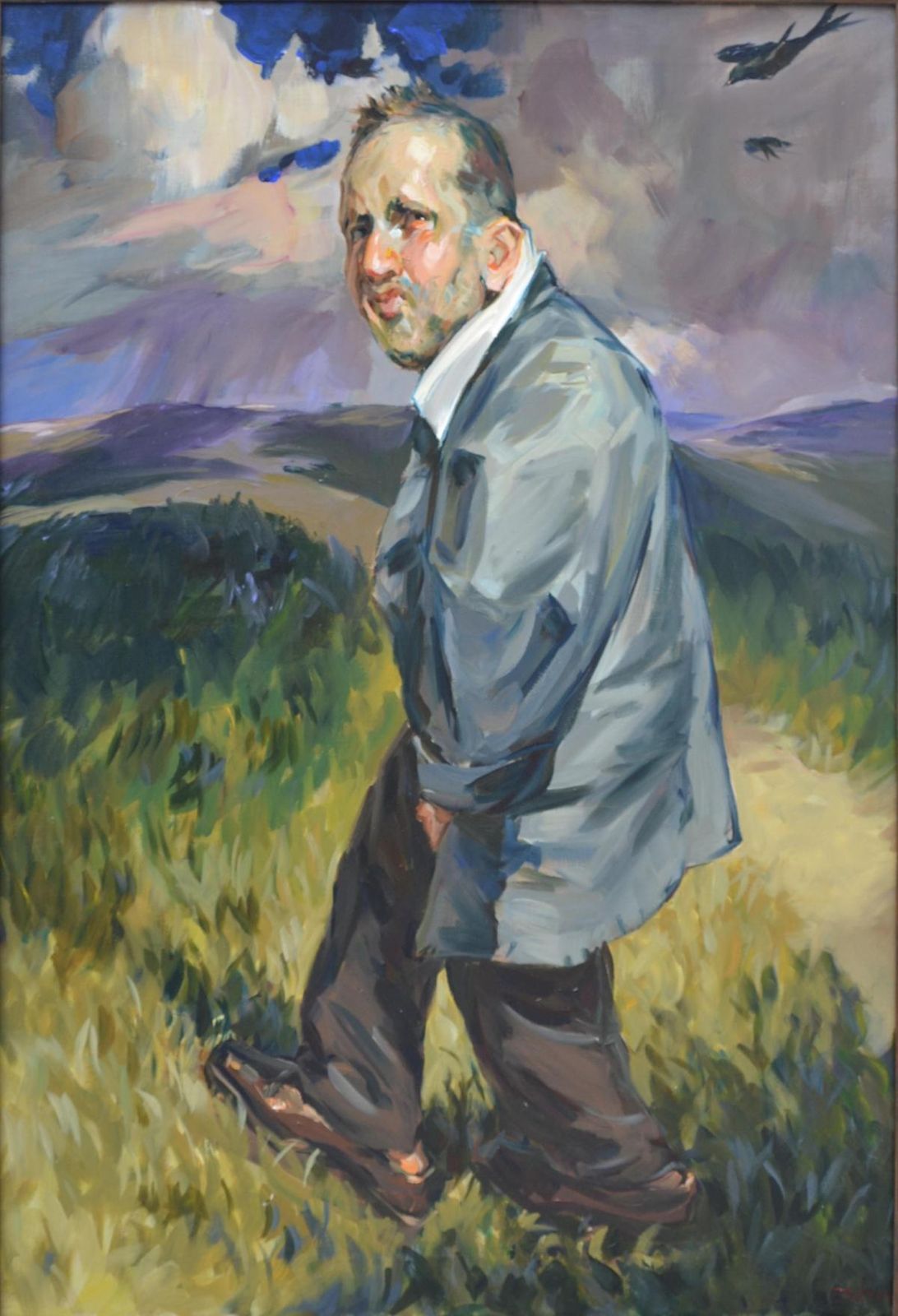 Janusz Szpytit's Going To Rain   Contemporary Portrait Oil Painting, Realistic2011