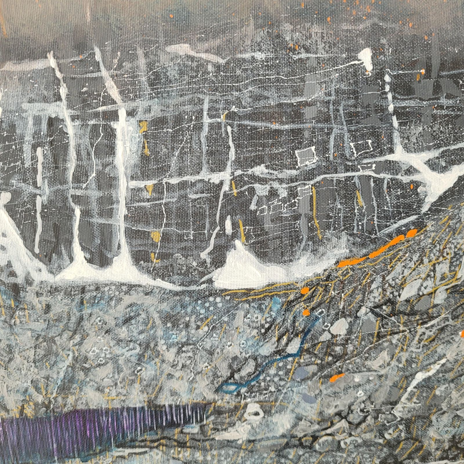 Andrzej Borowskiiversione Orancione. Vibrant Landscape, Contemporary Mountains Acrylic Painting2023 photo vinterior