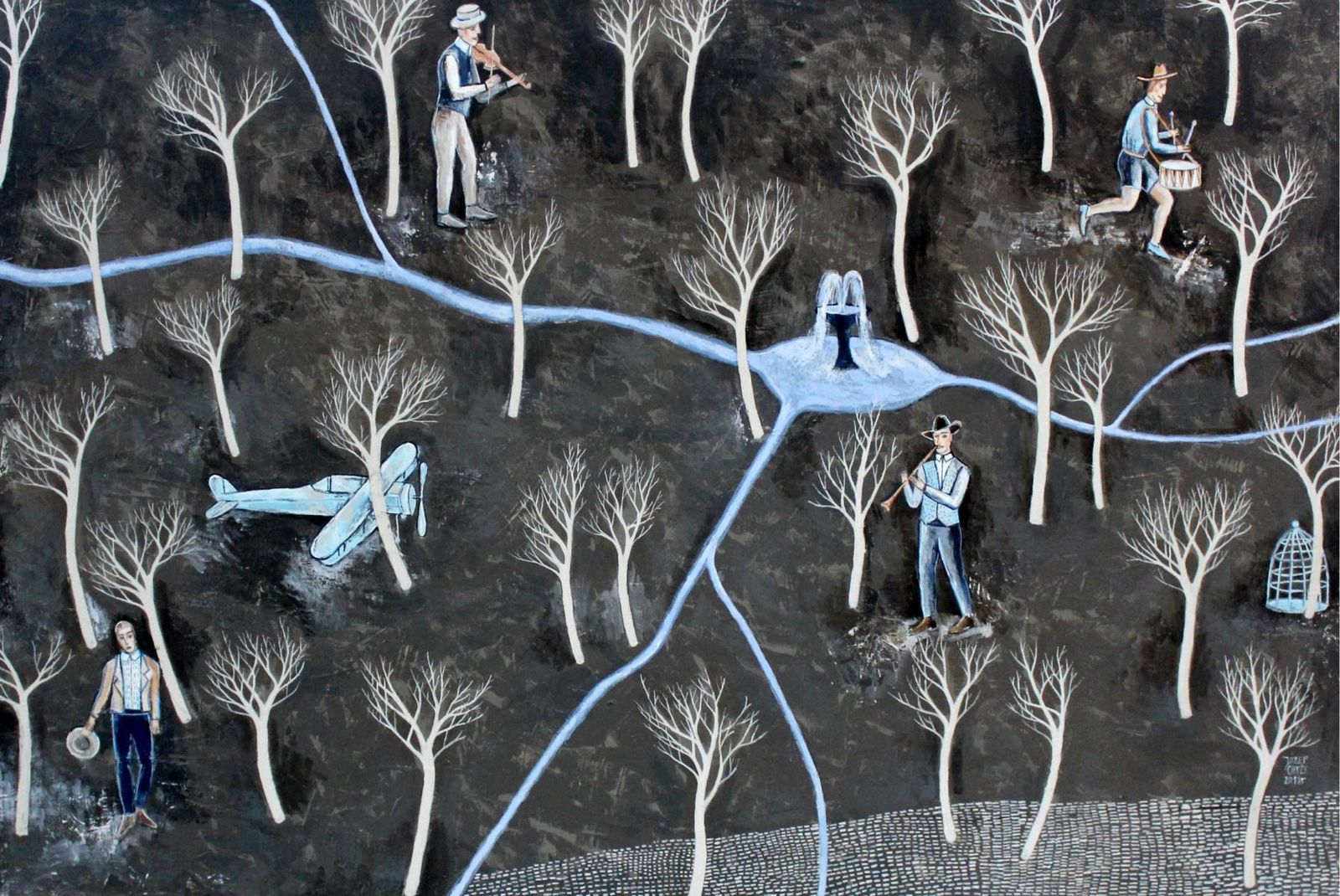 Józef Chyżythe Source   Contemporary Figurative Painting, Dark Colors, Xxi Century2018