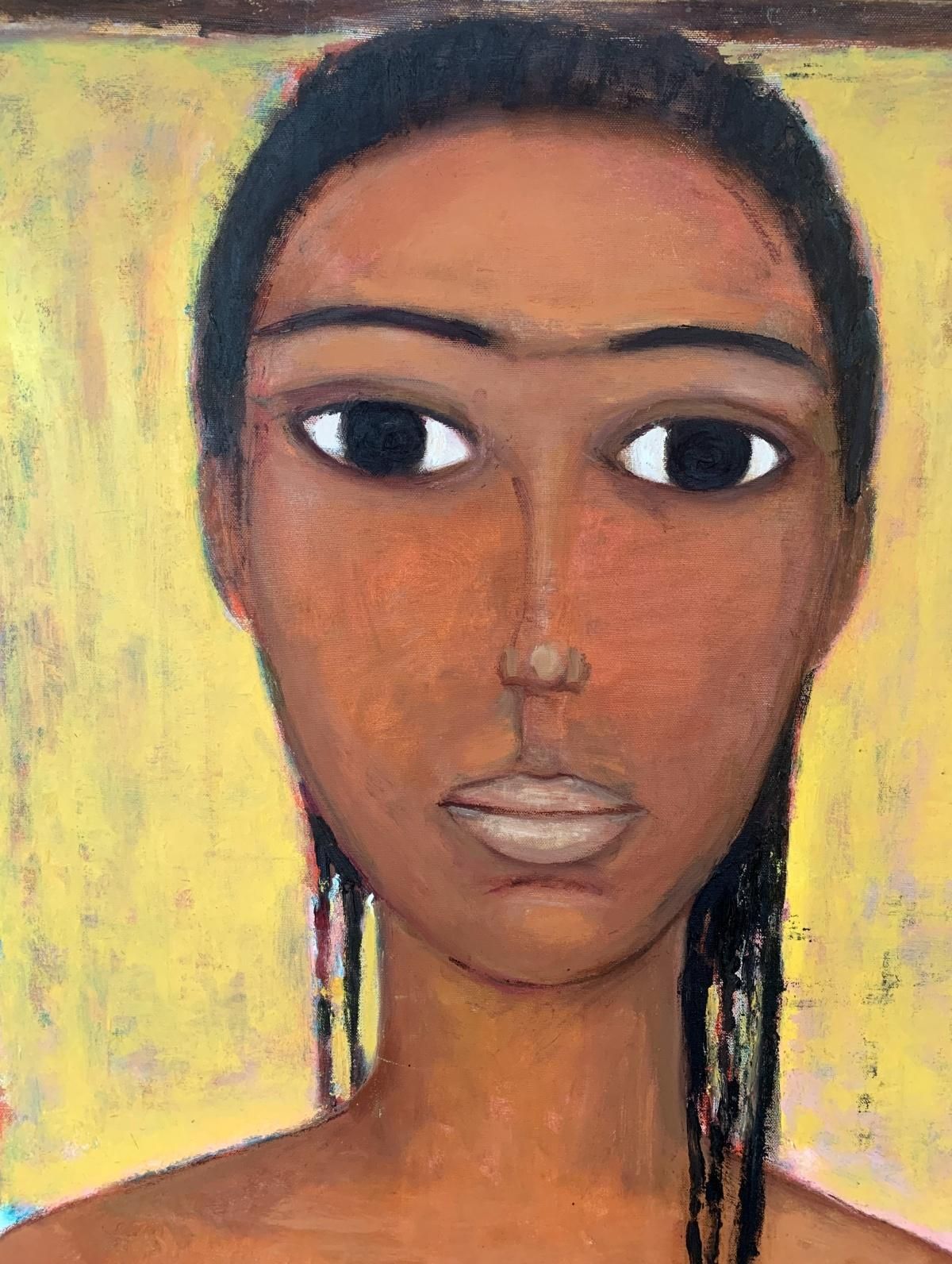 Marlena Niziokenyan's Portrait   Afro American, Figurative Oil Painting, Female Portrait2007 photo furniture