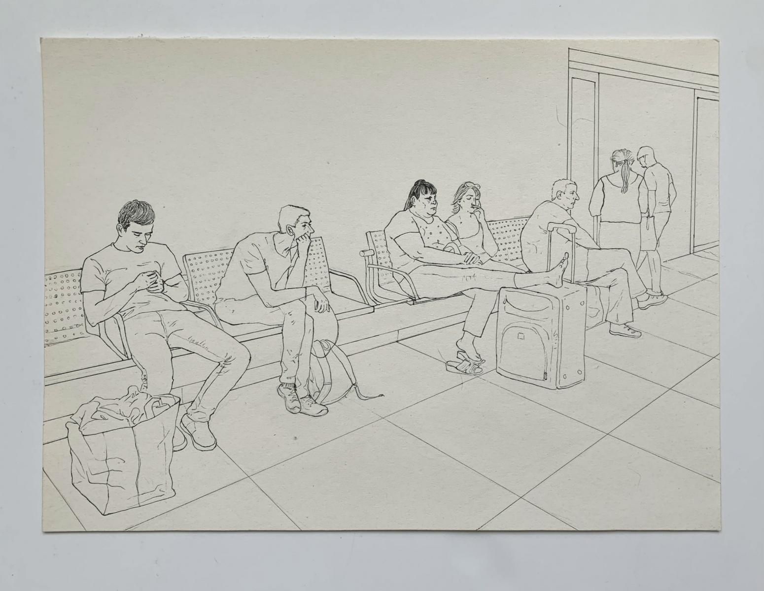 Anna Wardegauntitled   Contemporary Ink Drawing, Young Art, Minimalism2020 photo furniture