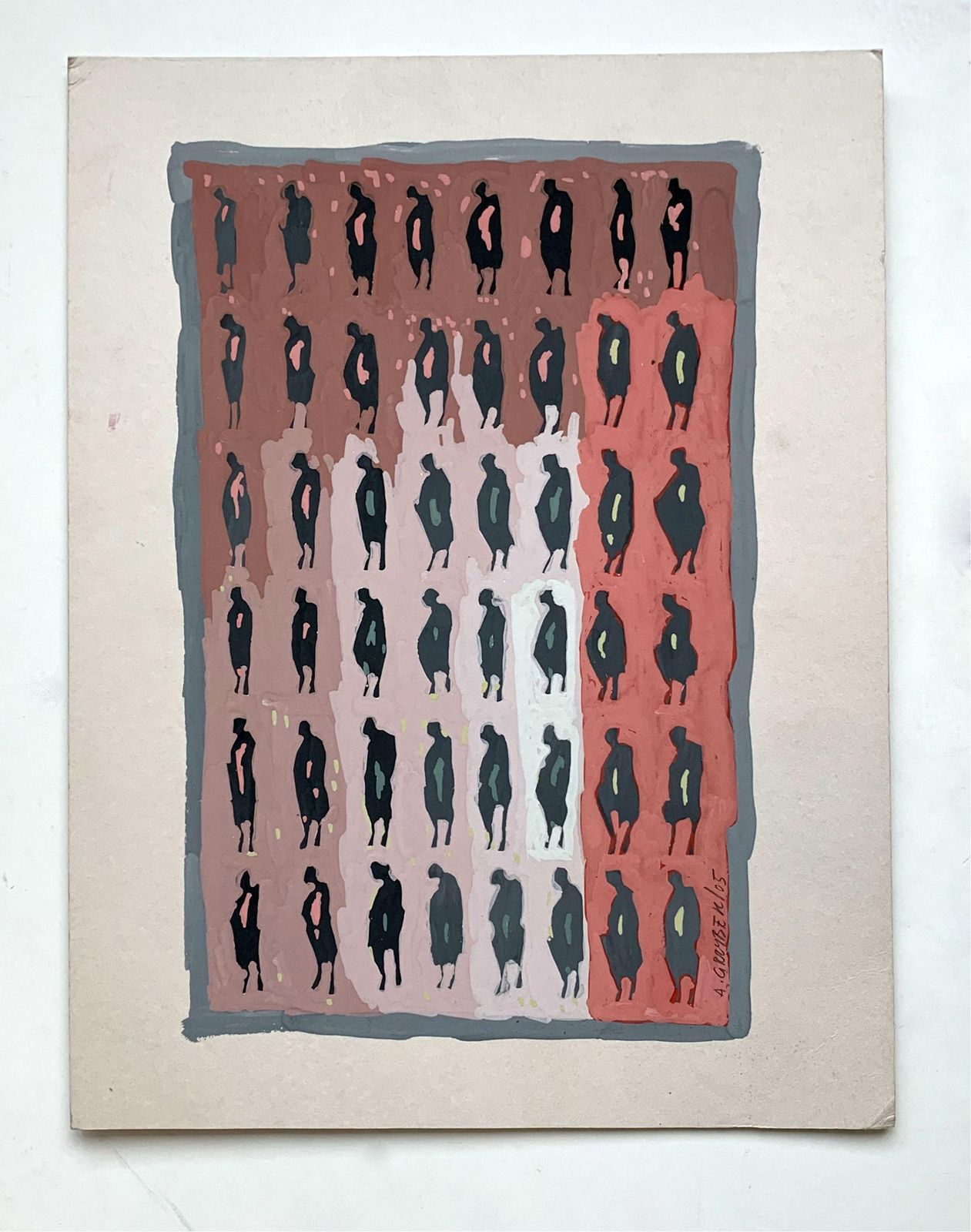 Aleksander Grzybekall Blocks City   Xxi Century, Gouache Painting, Figurative, Portrait2005 photo furniture