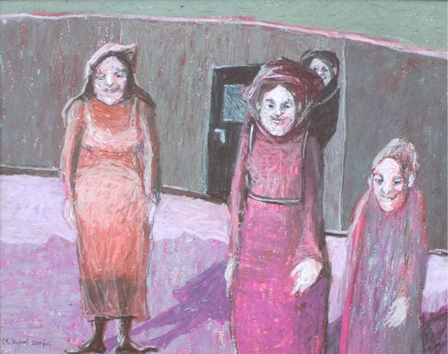 Magdalena Rytel Skorekmeeting   Xxi Century, Contemporary Figurative Pastel Drawing2004