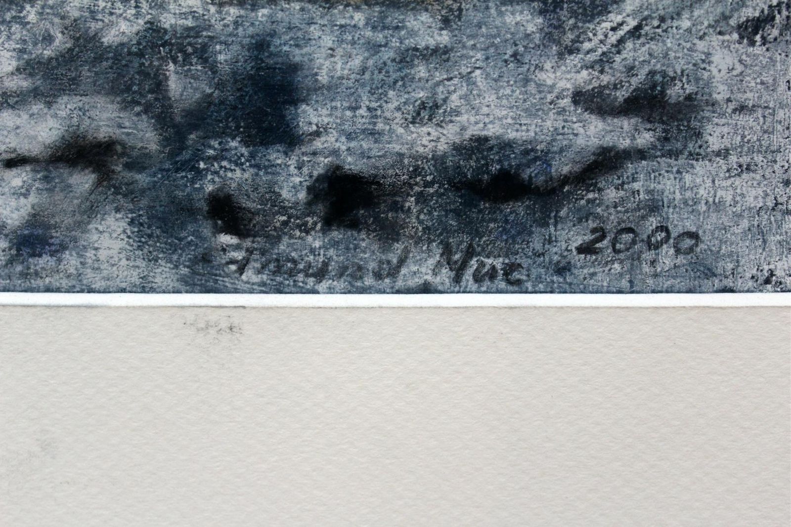 Edmund Mucwinter Landscape   XX Century, Pastel Figurative, Blue Tones, Realism2000 photo Art