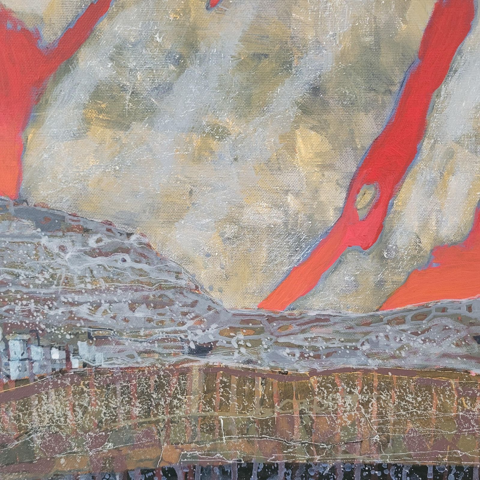 Andrzej Borowskiuntitled. Vibrant Landscape, Contemporary Mountains Acrylic Painting2023 photo vinterior