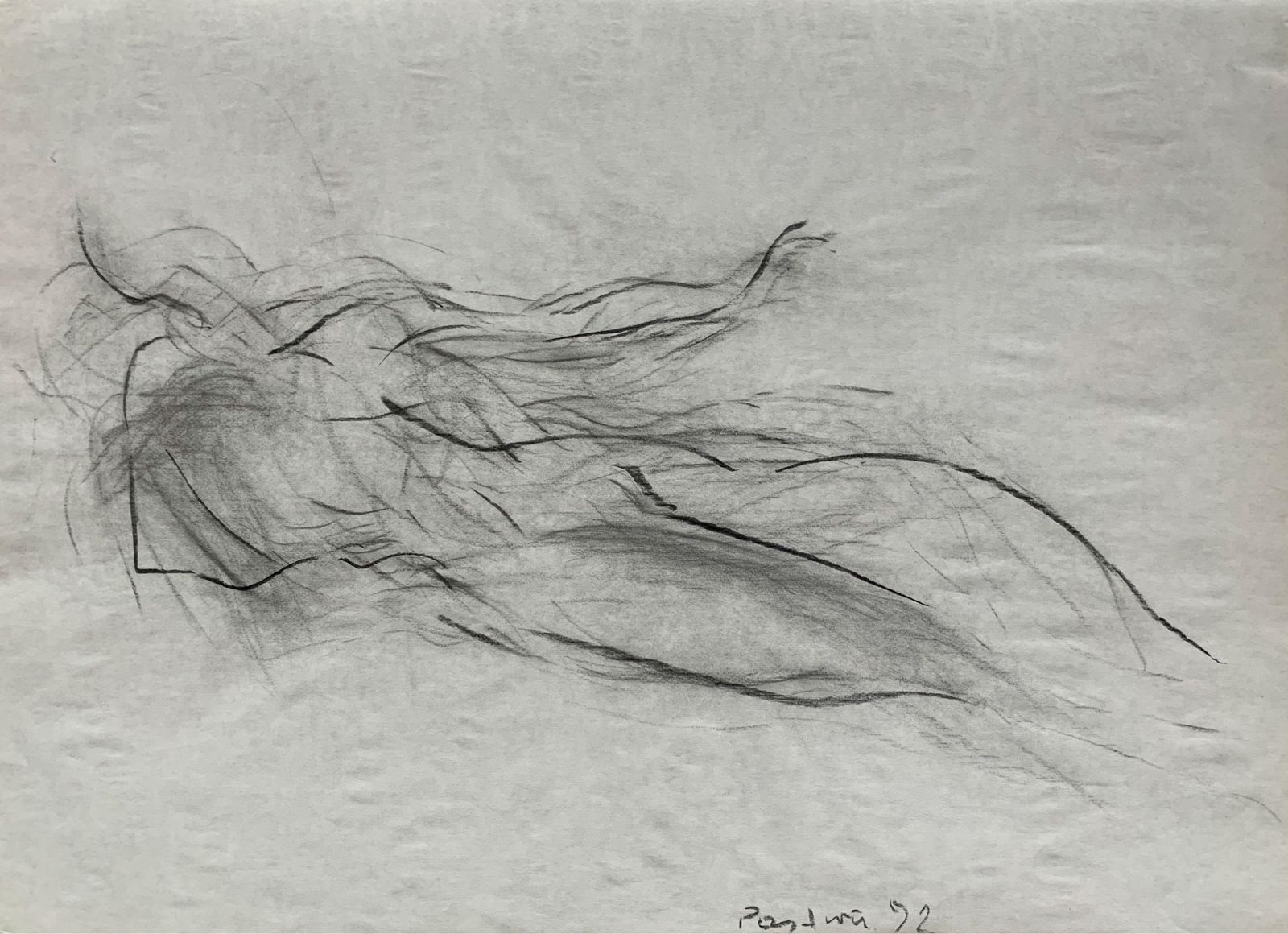 Antoni Janusz Pastwauntitled   Contemporary Pencil Drawing, Figurative, Black & White1992