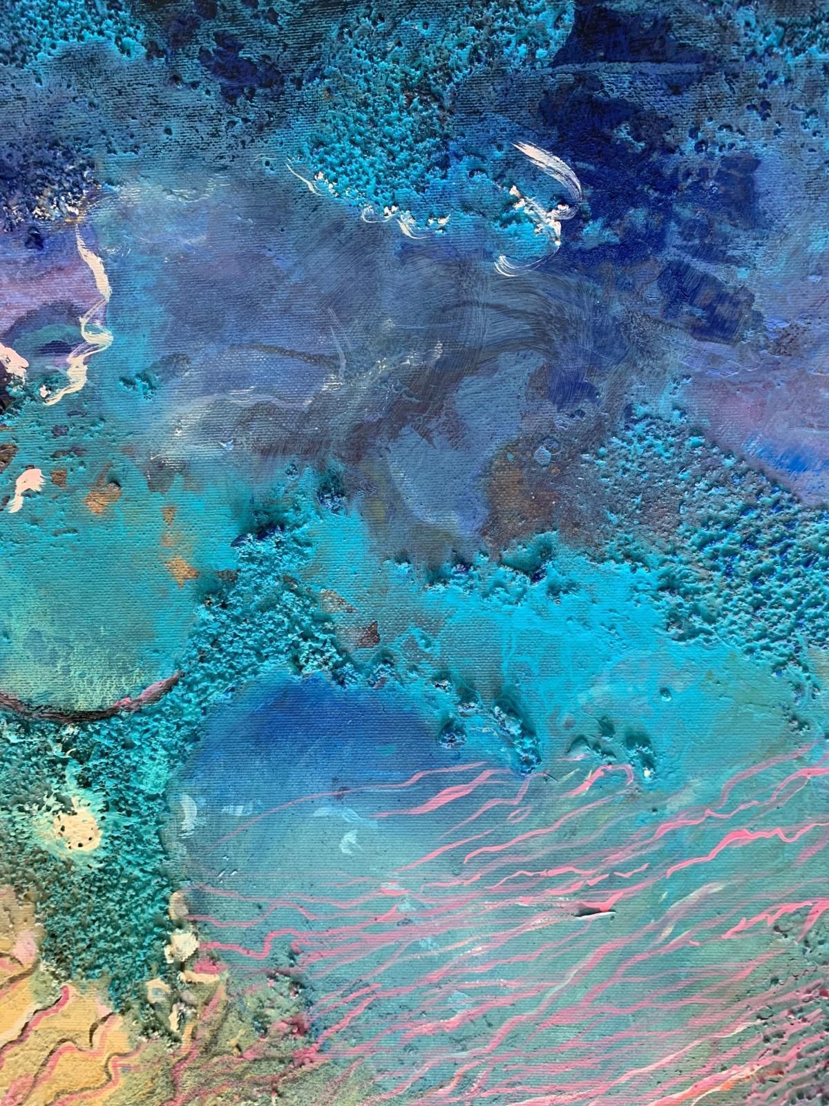 Barbara Huberta Planet 2. Contemporary Acrylic Painting, Cosmos, Big Scale, Polish Artist2019 photo for sale