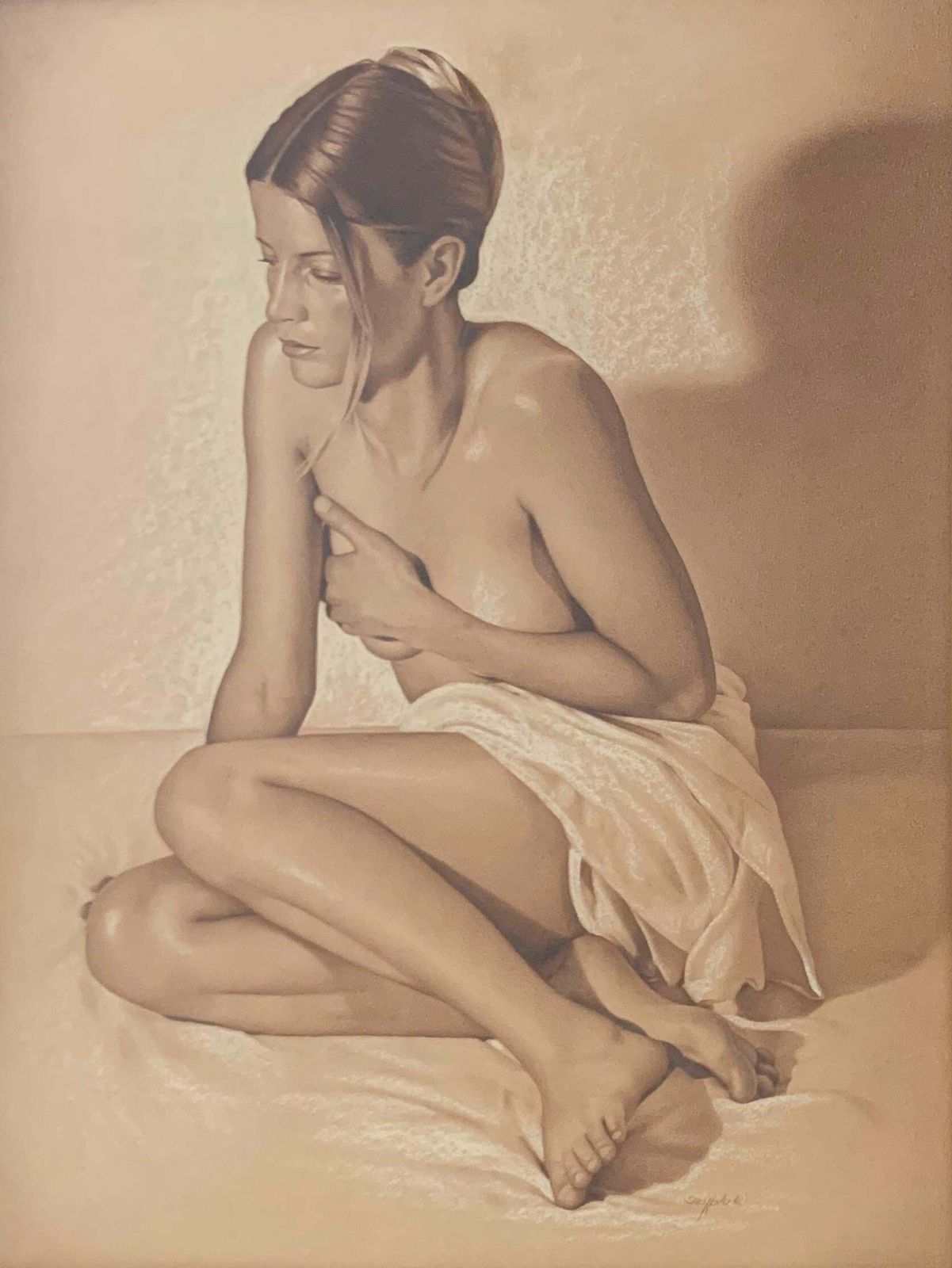 Andrzej Szypluknude. Contemporary Realistic Figurative Mixed Media Drawing  Polish Artist2002