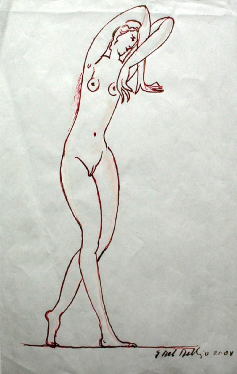 Giuseppe Del Debbionude   Xxi Century, Contemporary Figurative Drawing, Nude, Black And White2008