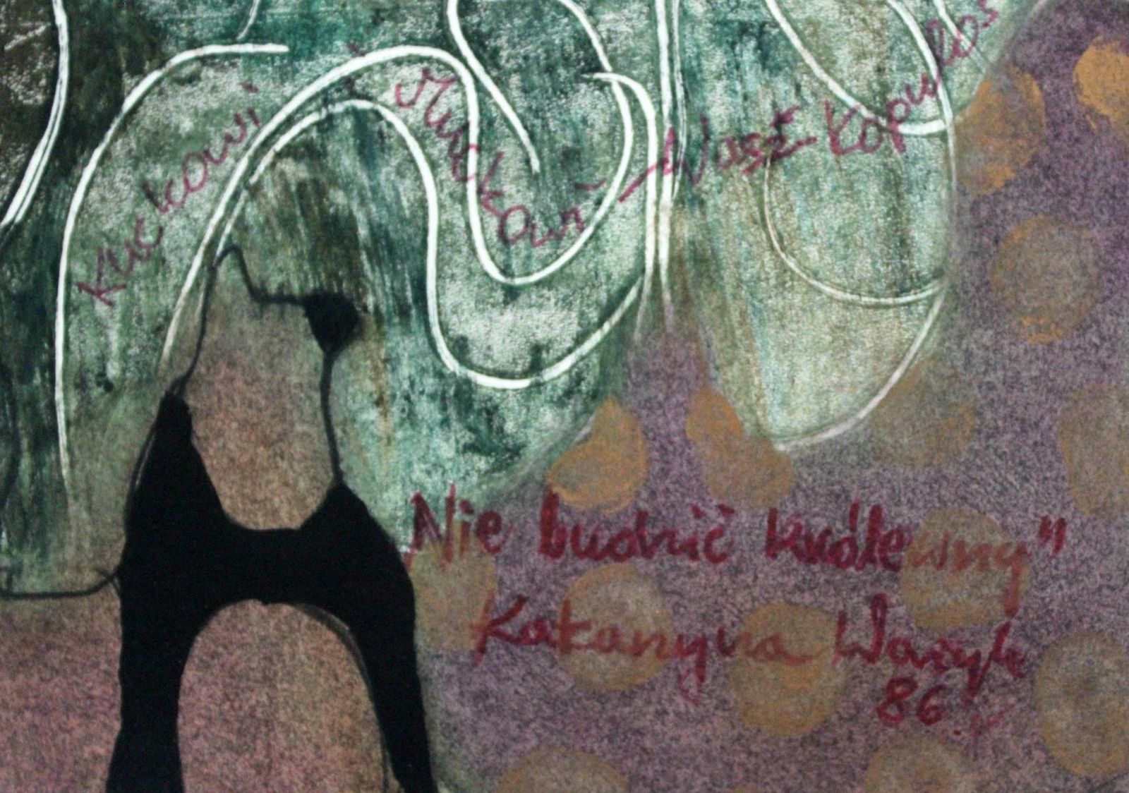 Katarzyna Wazykdon't Wake Up The Princess   XX Century, Mixed Media Figurative Painting, Nude1986 photo furniture