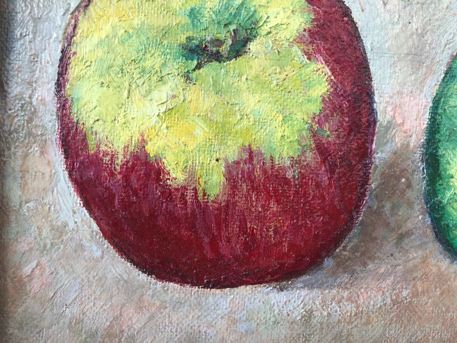 Lluis Mercader Fruit Still Life Original Oil On Canvas Painting C.1955 photo vinterior