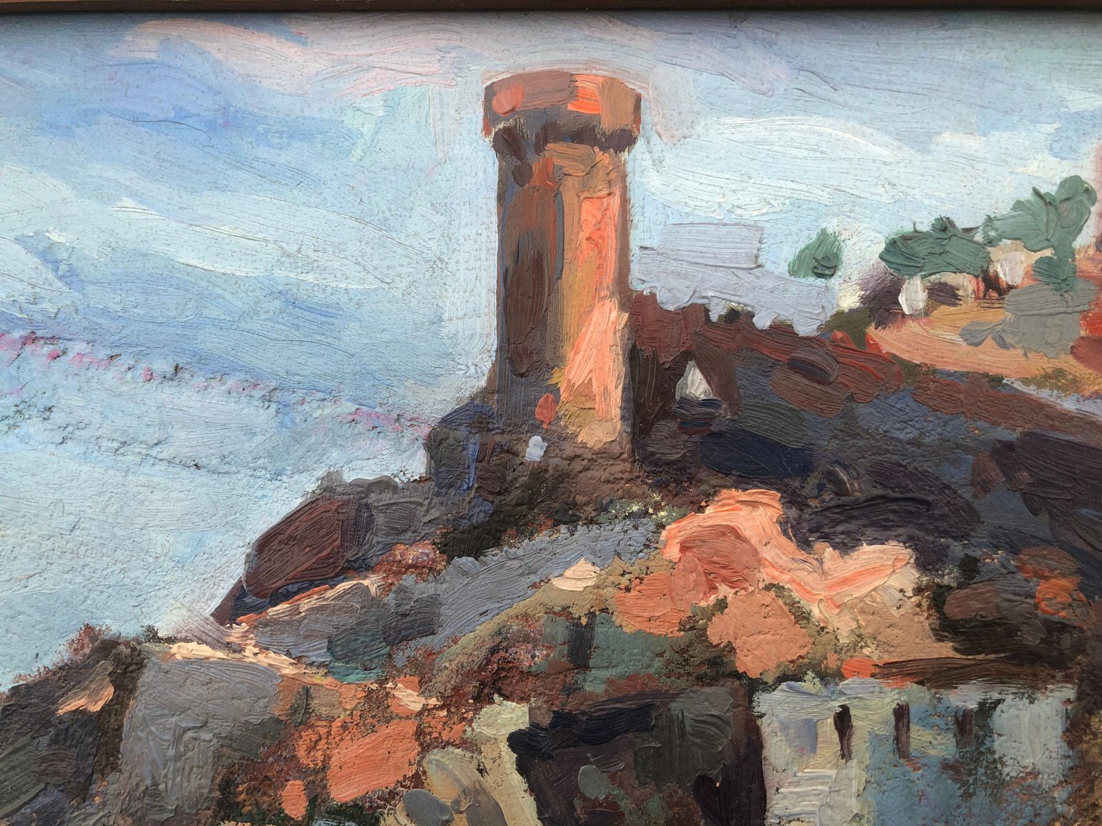 Josep Marfa Guarro Tossa De Mar Spanish Seascape Original Oil On Cardboard Painting Mediterranean 1985 photo 500.0