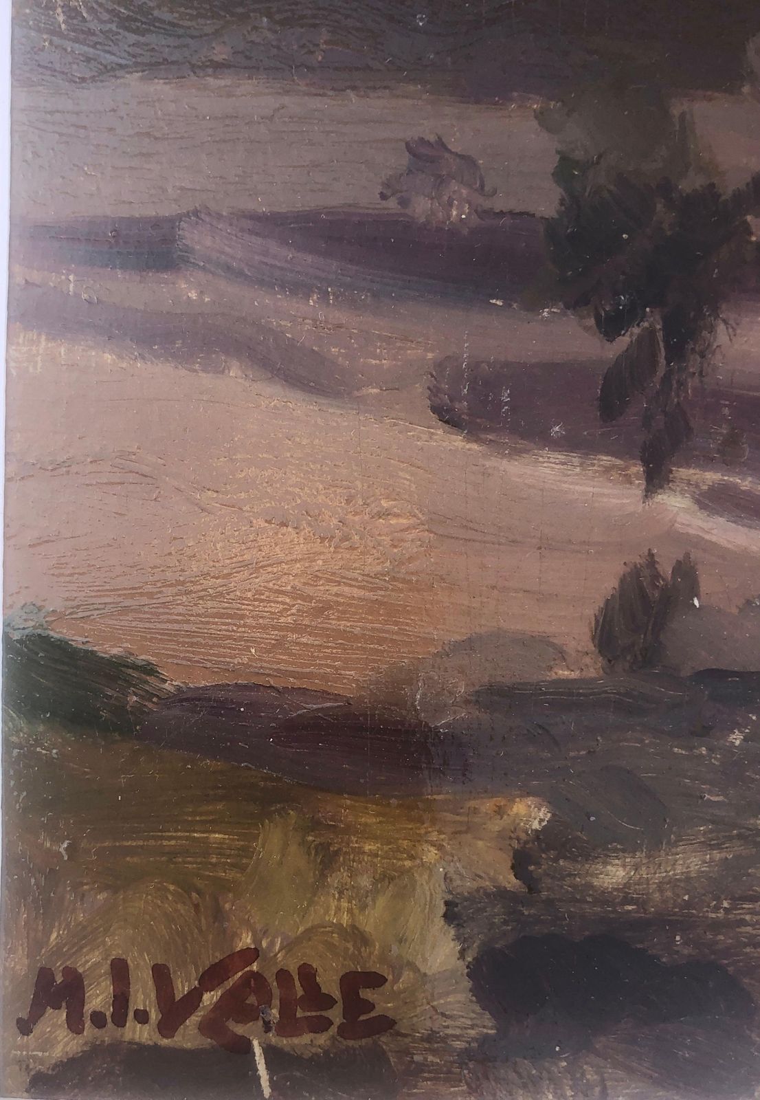 Manuel Isidor Valle Micolauspanish Landscape Oil On Board Painting Spain Impressionismc.1925 photo furniture