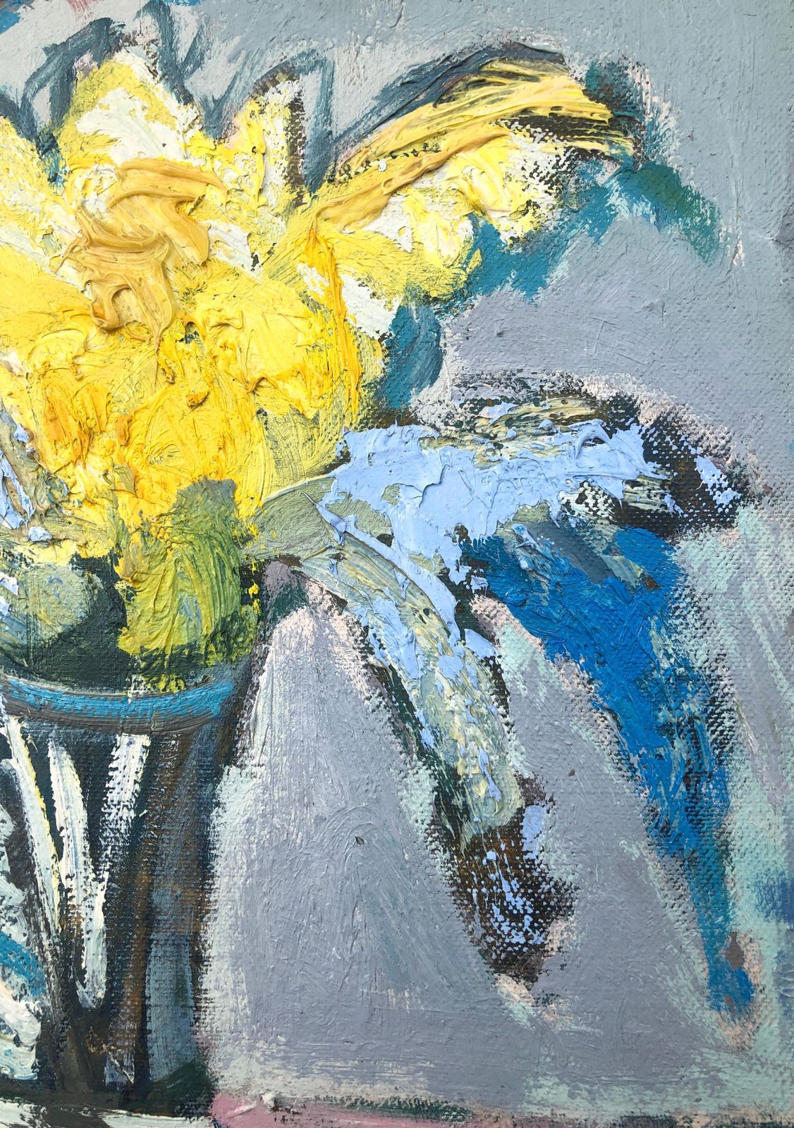 Jordi Curos – Stilleven Met Bloemen, Olieverf Op Doek, Fauvistisch, Ca. 1980 photo for sale