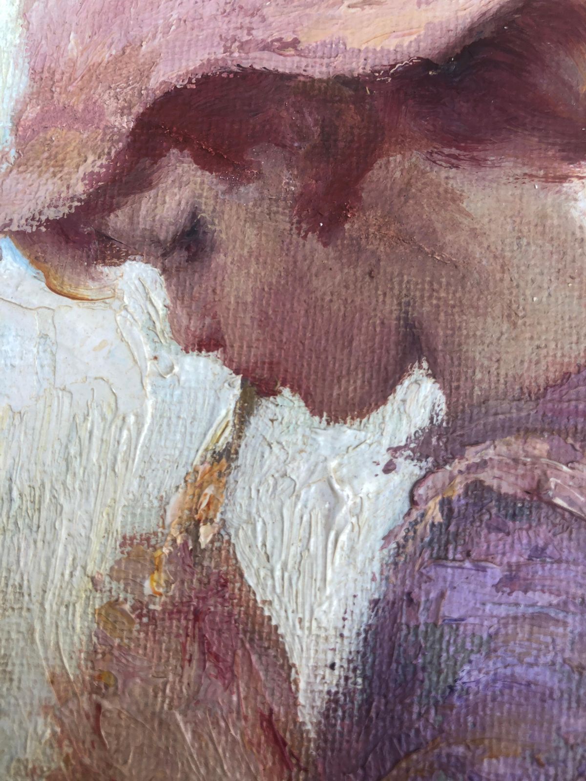 Enrique Montserrat Foj Impressionist Girl Playing Flute Poetic Spanish Figurative Oil Painting Art 1980s photo 550.0