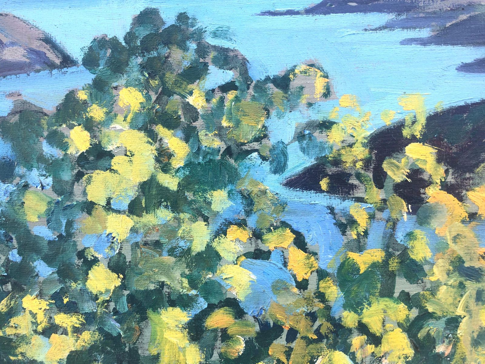 Rafael Duran Benet Costa Brava Oil Painting Spanish Seascape Mediterranean European Art C.1990 photo vinterior