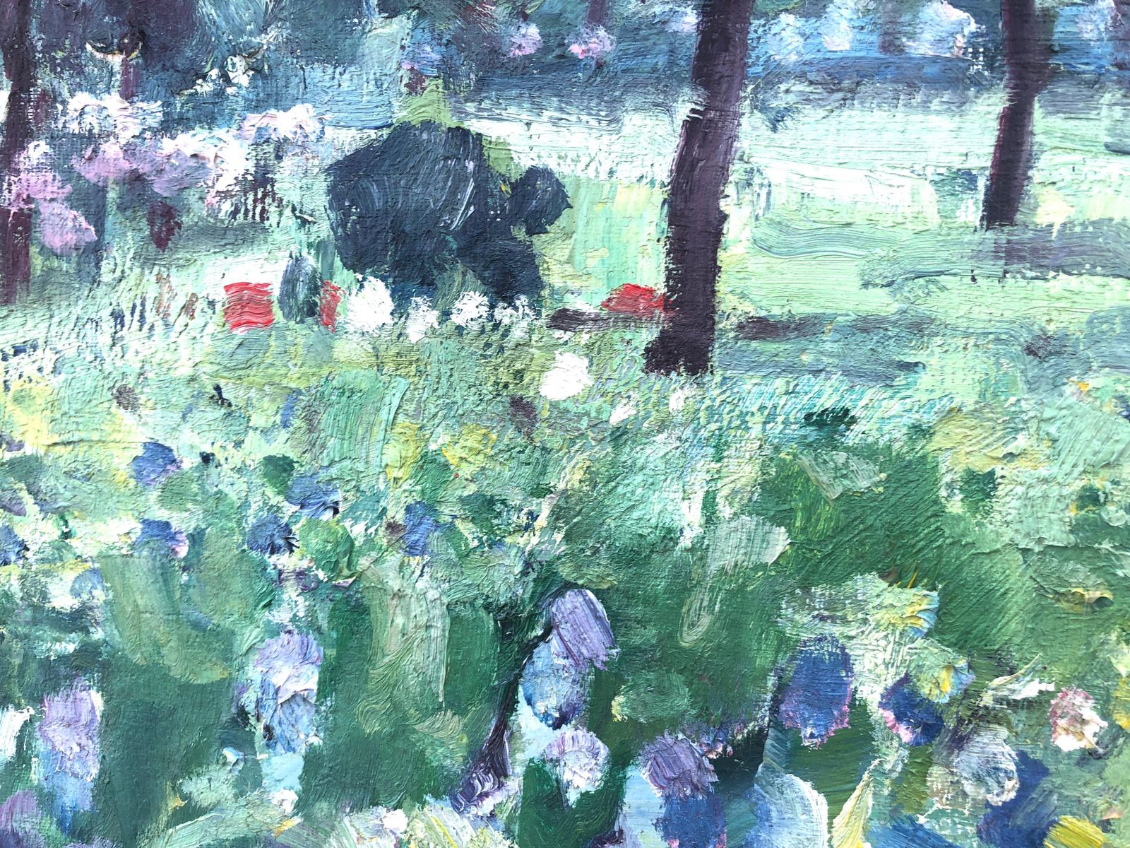 Rafael Duran Benet Spring Garden Oil Painting European Landscape Spain France C.1980 photo 400.0