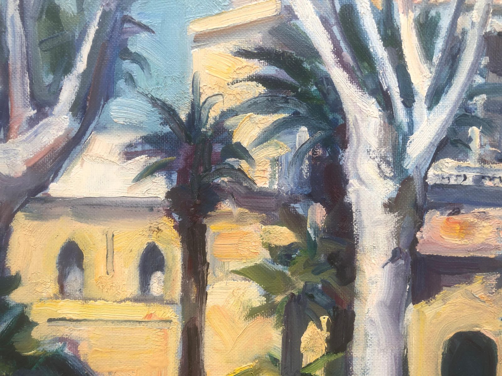 Rafael Duran Benet Palermo Sicily Italy Oil Painting Mediterranean Landscape 2002 photo vinterior