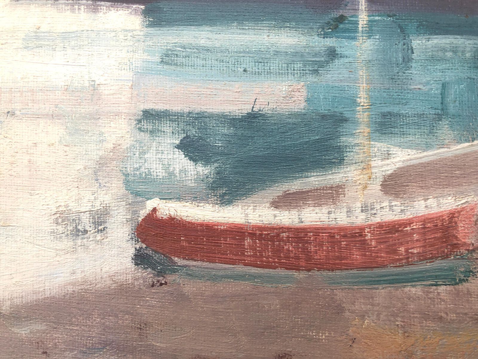 Rafael Duran Benet Cadaques Spain Oil Painting Spanish Mediterranean Seascape C.1990 photo vinterior