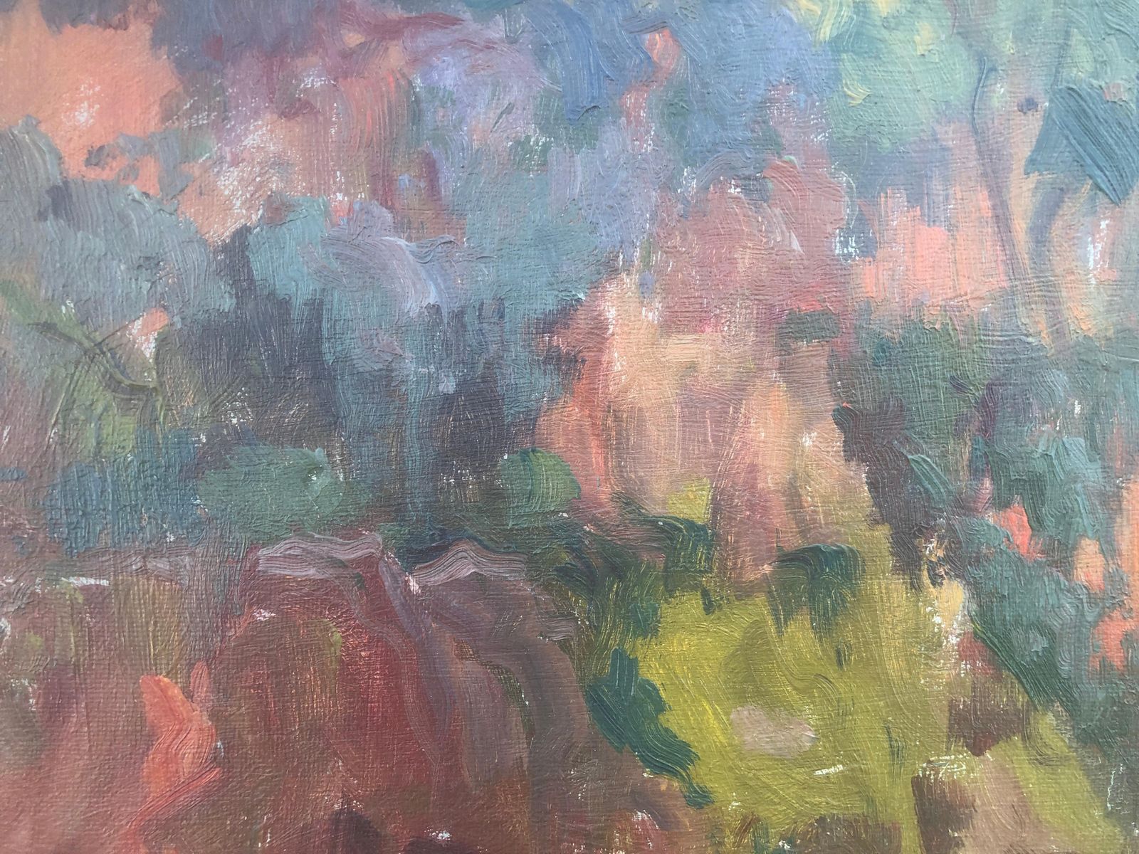 Antonio Sala Herrero Barcelona Spain Oil On Canvas Painting Landscape C.1975 photo Art