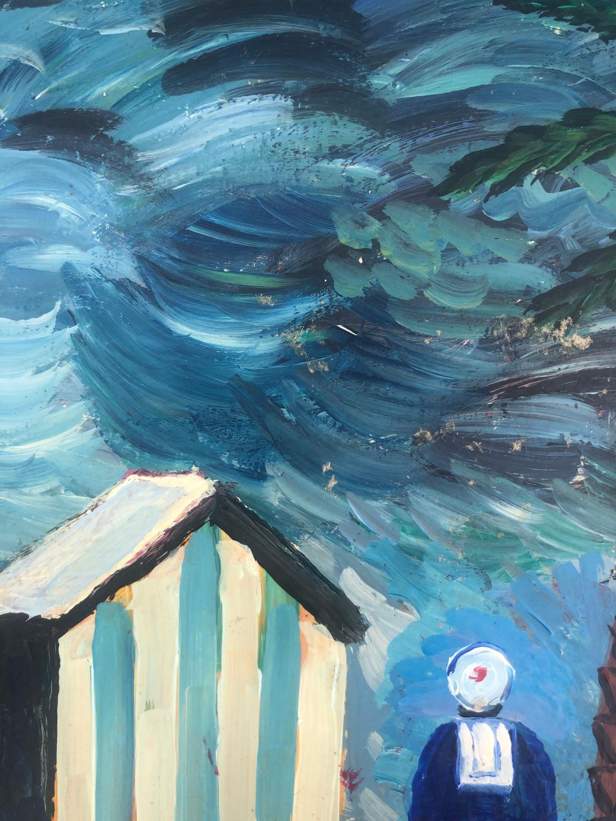 Unknown France Beach Acrylic Painting Seascape C.2000 photo vinterior