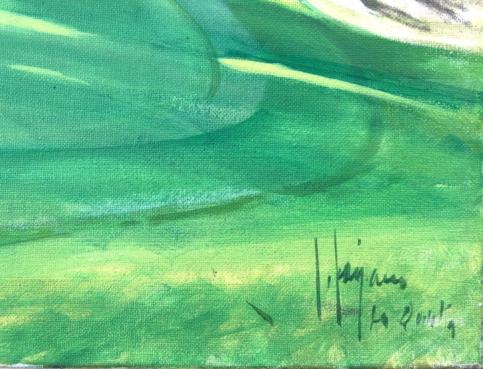 Isidoro Lazaro La Quinta Golf Marbella Spain Oil On Canvas Painting Spanish Landscape C.2000 photo furniture