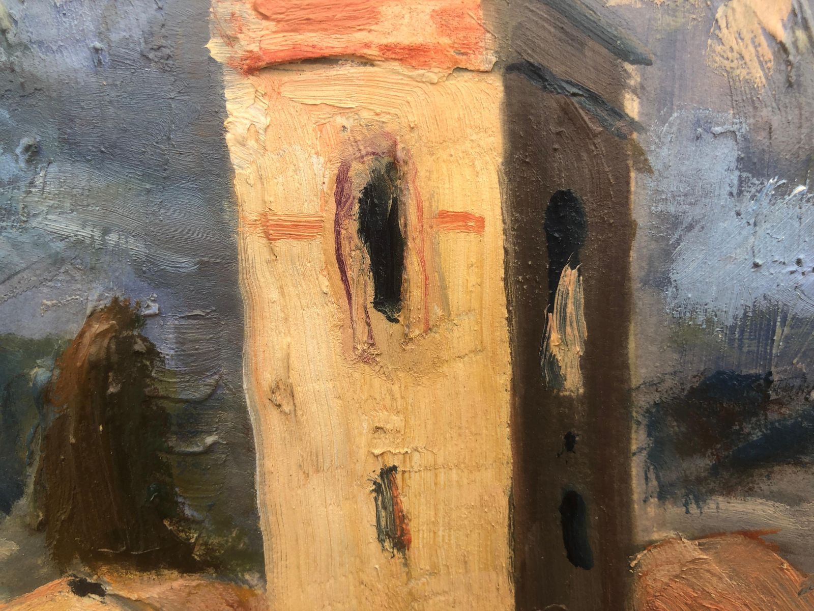 Joan Joseph Gari Mediterranean Church Landscape Catalan Post Impressionist Mountain Scene Oil 1977 photo Art