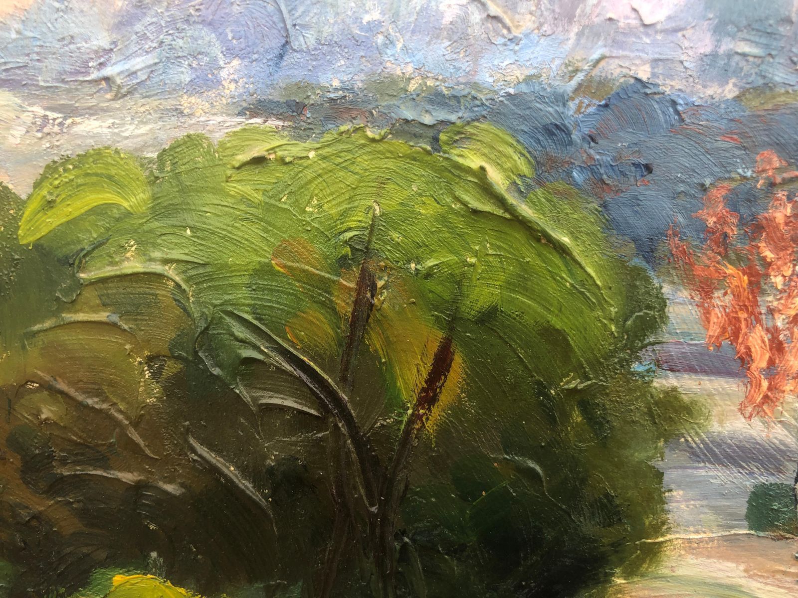 Joan Joseph Gari Mediterranean Church Landscape Catalan Post Impressionist Mountain Scene Oil 1977 photo buy